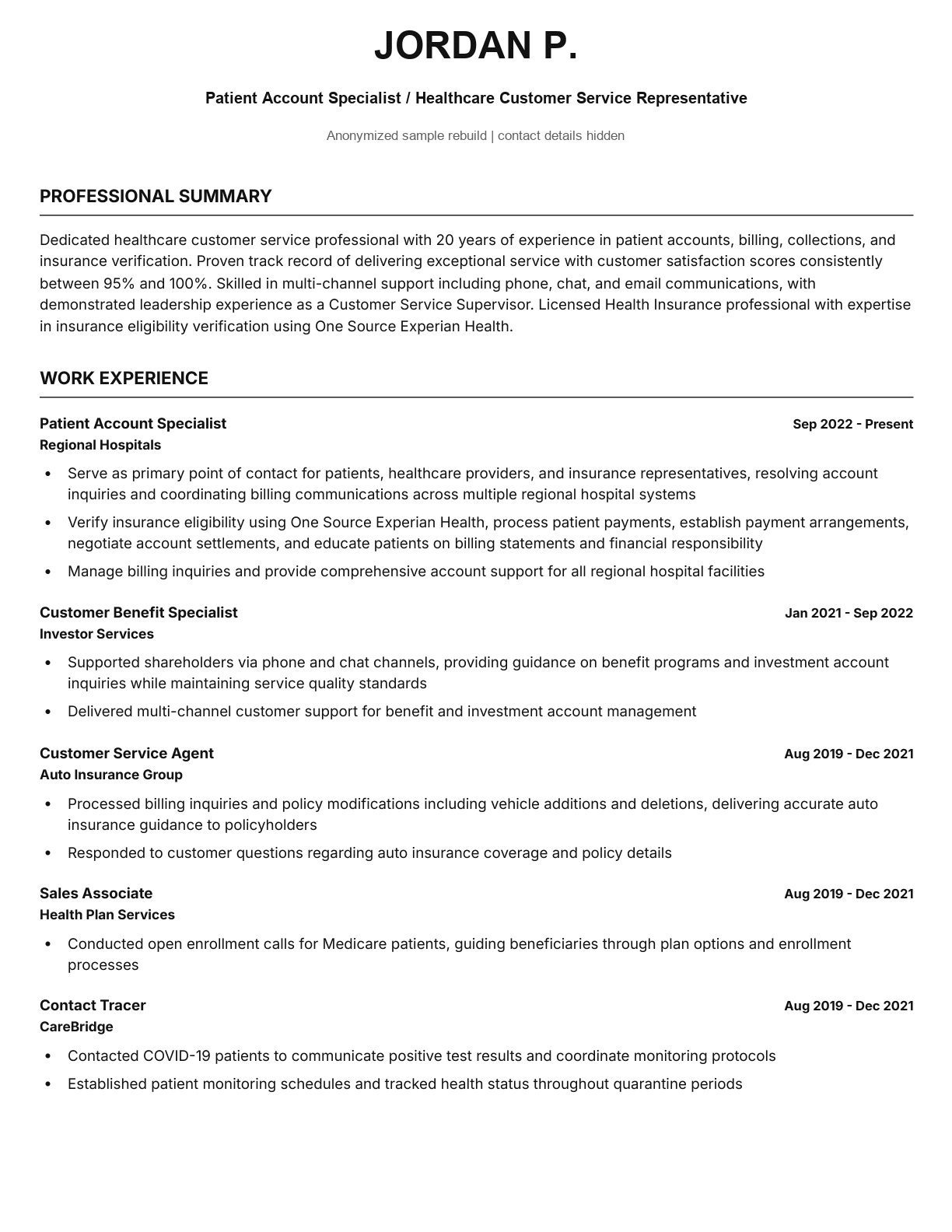 ATS-safe resume preview